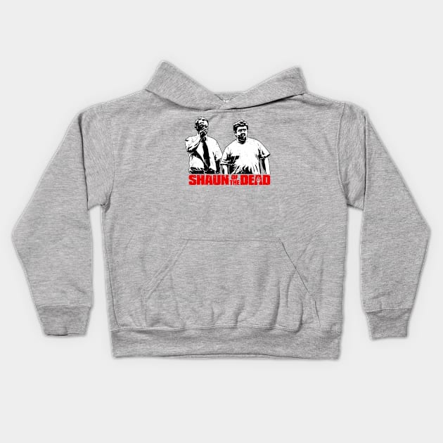 Shaun Of The Dead Distressed Stencil Style Kids Hoodie by CultureClashClothing